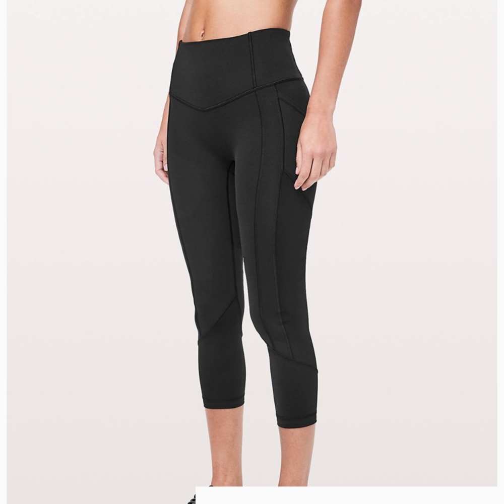 Lululemon. All the right places crop. 23”. Black